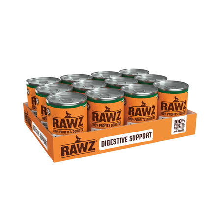 Rawz Dog -Digestive Support Turkey & Pumpkin Recipe with Prebiotic Fiber and Fenugreek 12.5oz can