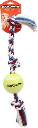 Mammoth Pet Products - 3 Knot with Tennis Ball Tough Rope Tug Large
