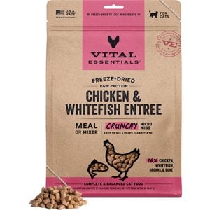 Vital Essentials Chicken & Whitefish Micro Nibs Cat 12oz