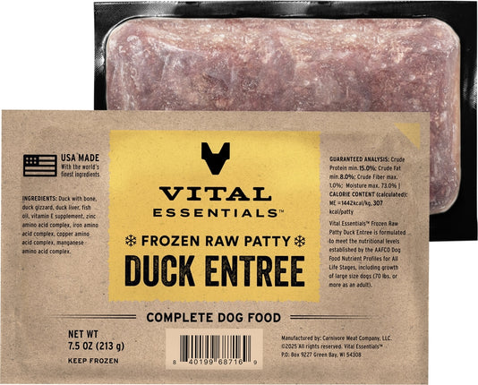 Vital Essentials Dog - Frozen Duck Entree 7.5oz