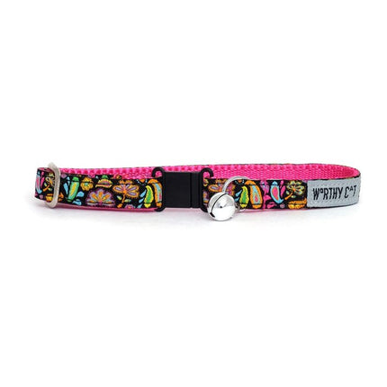 The Worthy Cat Floral Paisley Cat Collar