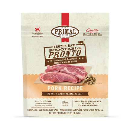 Primal Pronto Cat Frozen Pork 1lb