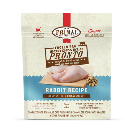 Primal Pronto Cat Frozen Rabbit 1lb