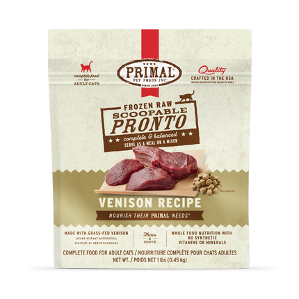 Primal Pronto Cat Frozen Venison 1lb