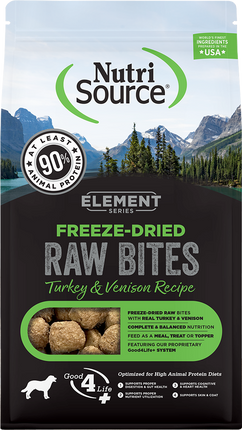 Nutri Source Freezedried Raw Bites Element Series Turkey & Venison