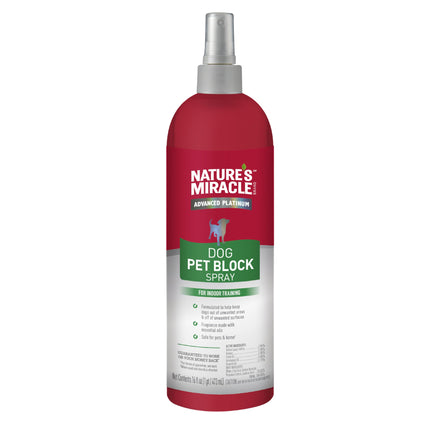 Natures Miracle Pet Block Dog Training spray 16oz