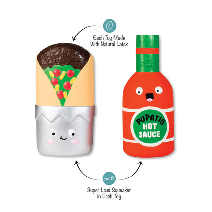 Fringe Squeak Boutique I Make You Hot Latex Dog Toy 2 Pack