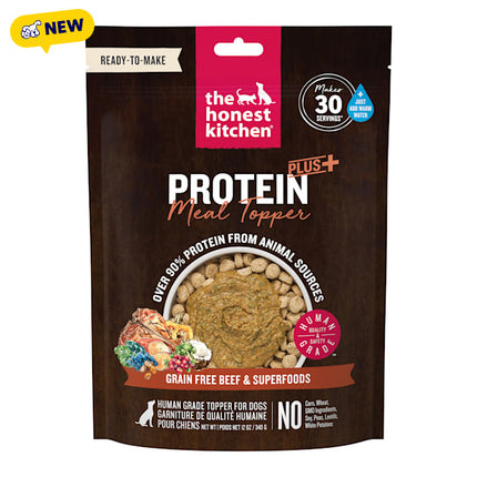 The Honest Kitchen Protein Plus Meal Topper Grain Free Beef & Superfoods 12oz