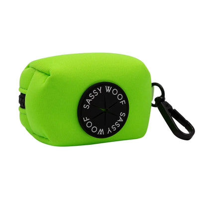 Sassy Woof Bag Holder - Neon Green