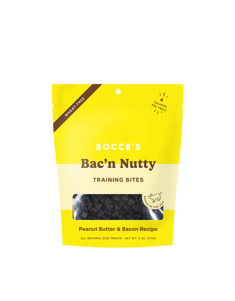 Bocce's Bac'n Nutty Training Bites - Peanut Butter & Bacon Recipe 6oz