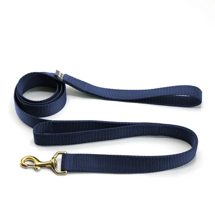 Major Darling Double Handle Leash 1" wide / 6' long Navy