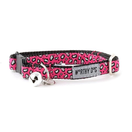 The Worthy Cat Cheetah Pink Cat Collar
