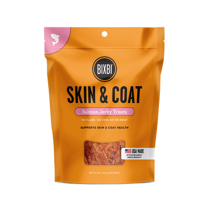 Bixbi Skin and Coat Treats - Salmon Jerky 10oz