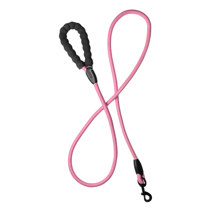Bark Appeal Rope Leash with Comfort Handle Light Pink
