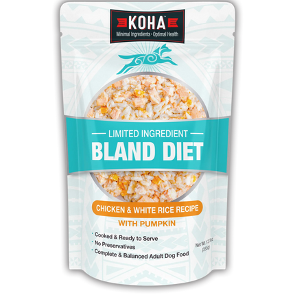 Koha Dog Bland Diets Chicken & White Rice Pouch 12.5oz