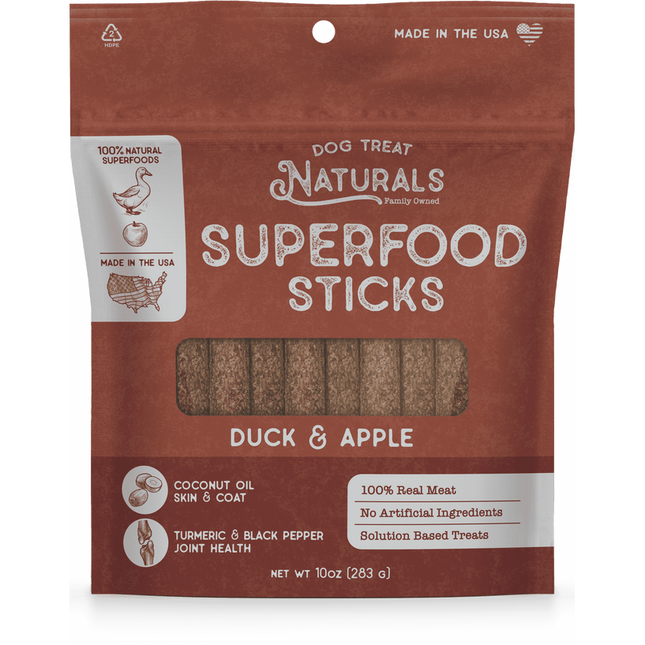 Dog Treat Naturals Duck & Apple Superfood Sticks 10oz