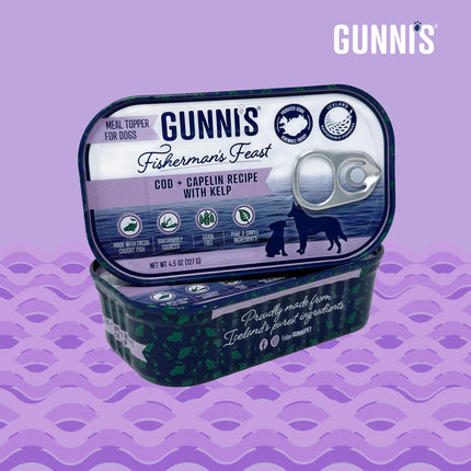Gunni's Cod & Capelin with Kelp Wet Dog Food Topper 4.5oz