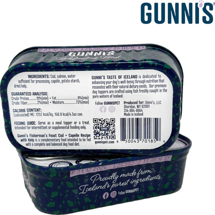 Gunni's Cod & Capelin with Kelp Wet Dog Food Topper 4.5oz