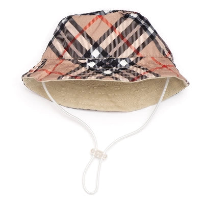 The Worthy Dog Tan Plaid Bucket Hat