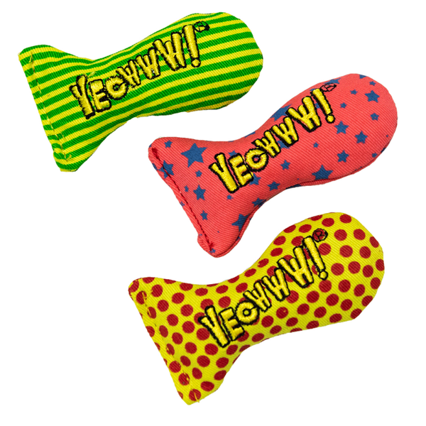 Yeowww Stinkies Fish Single Catnip Toy (Assorted Colors)