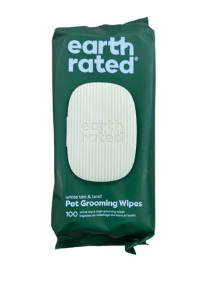 Earth Rated White Tea & Basil Plant-Based Grooming Wipes - 100ct