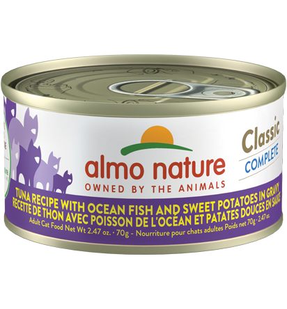 Almo Nature Cat Classic Tuna Recipe with Ocean Fish & Sweet Potatoes in Gravy 2.47oz