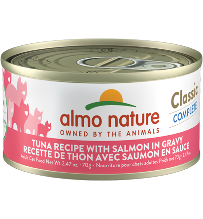 Almo Nature Cat Classic Tuna Recipe with Salmon in Gravy 2.47oz