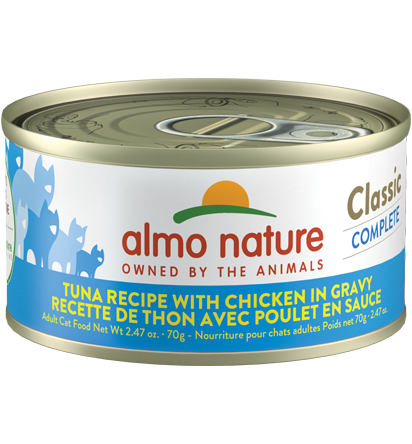 Almo Nature Cat Classic Tuna Recipe with Chicken in Gravy 2.47oz