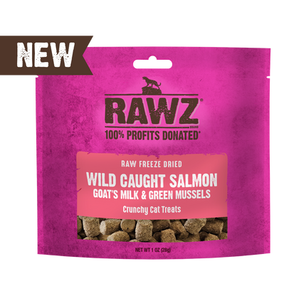 Rawz Wild Caught Salmon Goats Milk and Green Mussels Cat Treats 1oz
