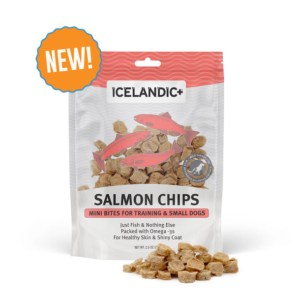 Icelandic Salmon Chips Mini Bites 3oz Decker's Dog + Cat