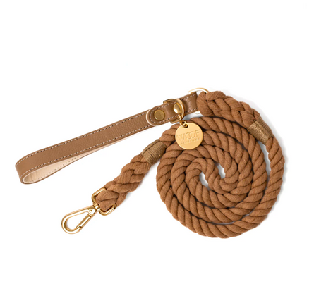 Neighbor Woof Hazelnut Rope Leash