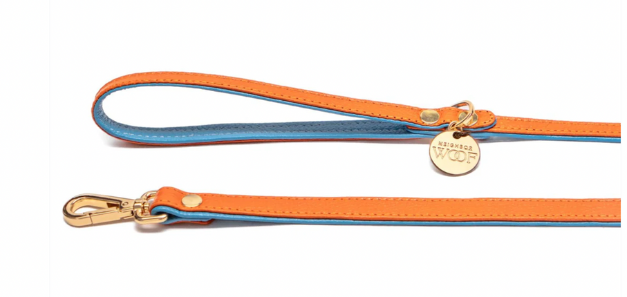 Neighbor Woof Sunset Leather Leash