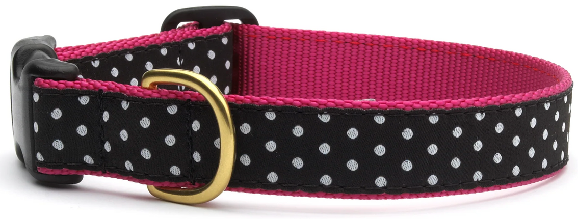 UpCountry Black and White Dot Dog Collar