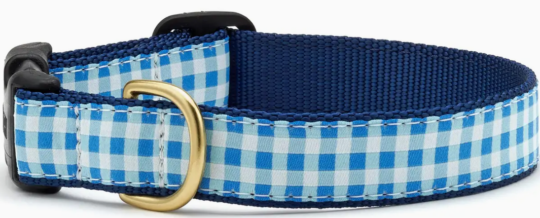 UpCountry Blue Gingham Dog Collar