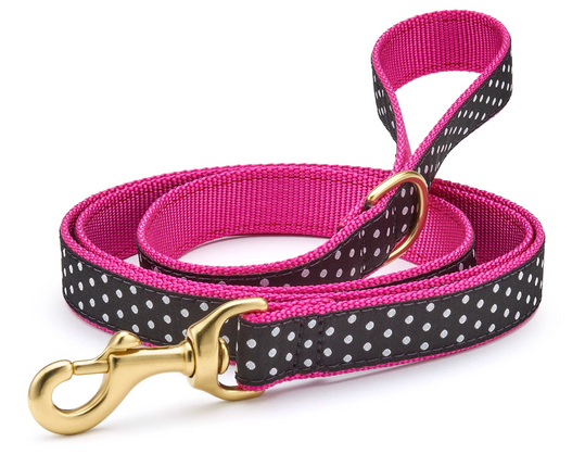 UpCountry Black and White Dot Dog Leash