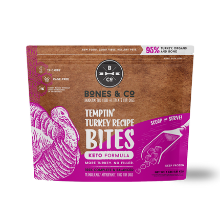 Bones & Co Turkey Bites Frozen 4lb