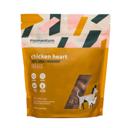 Momentum Treats Chicken Hearts 3.5oz