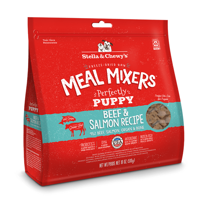 Stella & Chewy's freezedried Puppy Beef & Salmon Meal Mixers