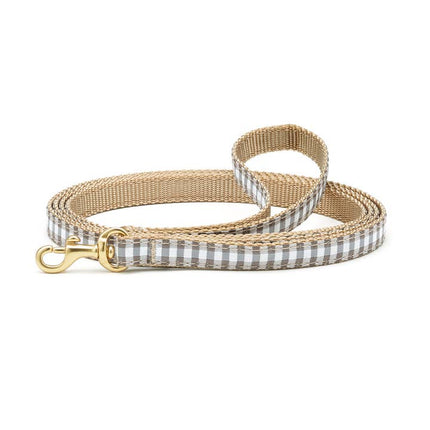 Up Country Small Breed Dog Lead - Gray Buffalo Check