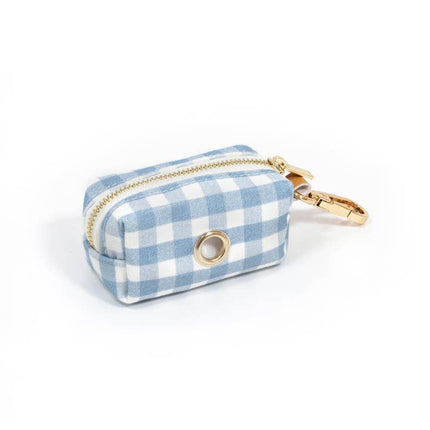 Sunny Tails Waste Bag Holder - Blue Gingham