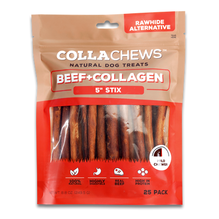 Collachews Beef + Collagen 5" Stix