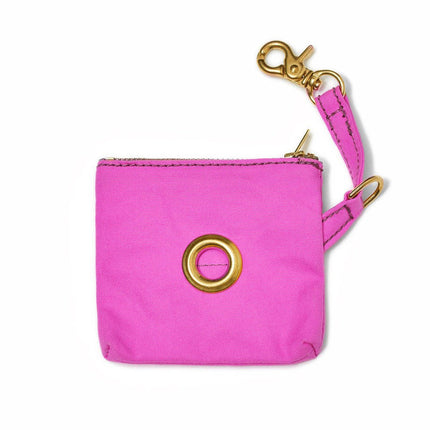 Found My Animal - Bright Pink Cotton Canvas Poop Bag Pouch