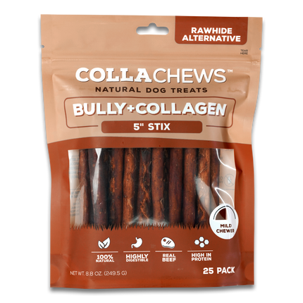 Collachews Bully + Collagen 5" Stix
