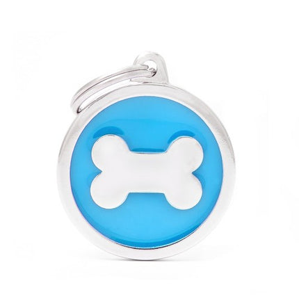 My Family Classic Light Blue Circle Bone