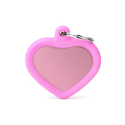 My Family Hushtag Pink Heart Rubber