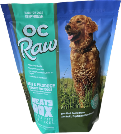 OC Raw Dog Frozen Meaty Rox - Fish & Produce