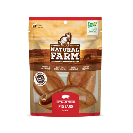 Natural Farms Pig Ears 3ct