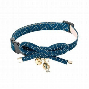 Necoichi - Blue Zen Gold Fish Charm Cat Collar