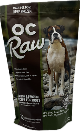 OC Raw Dog Frozen Patties - Venison & Produce