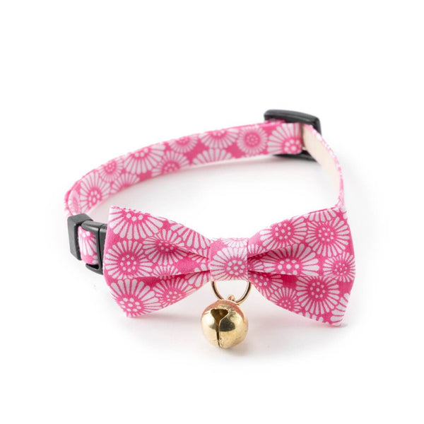 Necoichi - Pink Kiku Ribbon Bow Tie Cat Collar